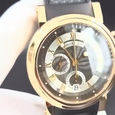Полировка корпуса золотых часов Breguet Marine